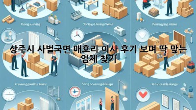 상주시 사벌국면 매호리 이사, 후기 보며 딱 맞는 업체 찾기!